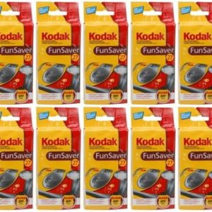 Kodak Fun Saver Single Use Camera (10-Pack) Bundle (10 Items)